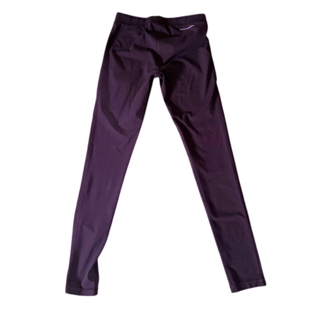 Under Armour HeatGear Womens Purple Graphic Logo Athletic Leggings Size Small - Picture 2 of 5